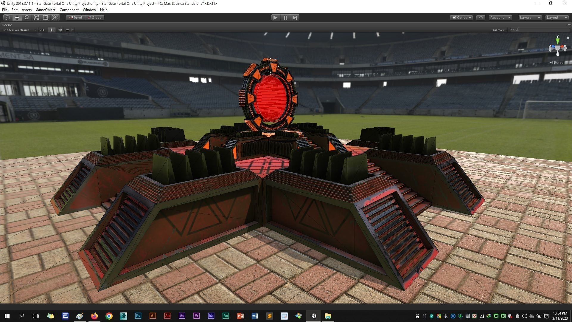 Star Gate Portal One Low-poly 3D model_21