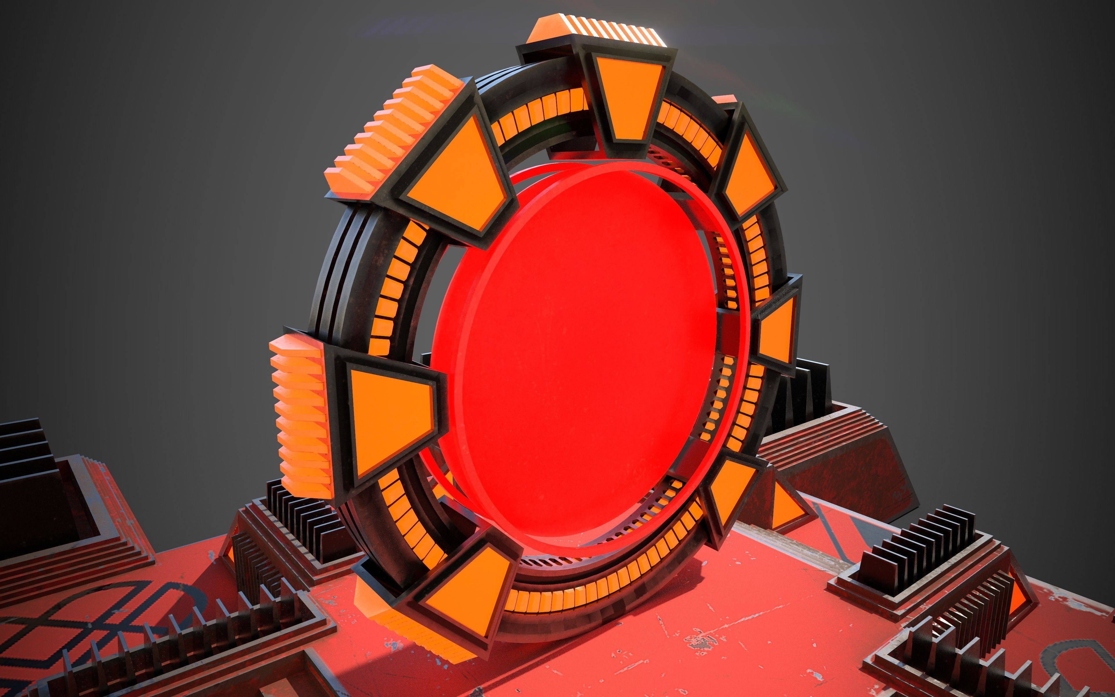 Star Gate Portal One Low-poly 3D model_5