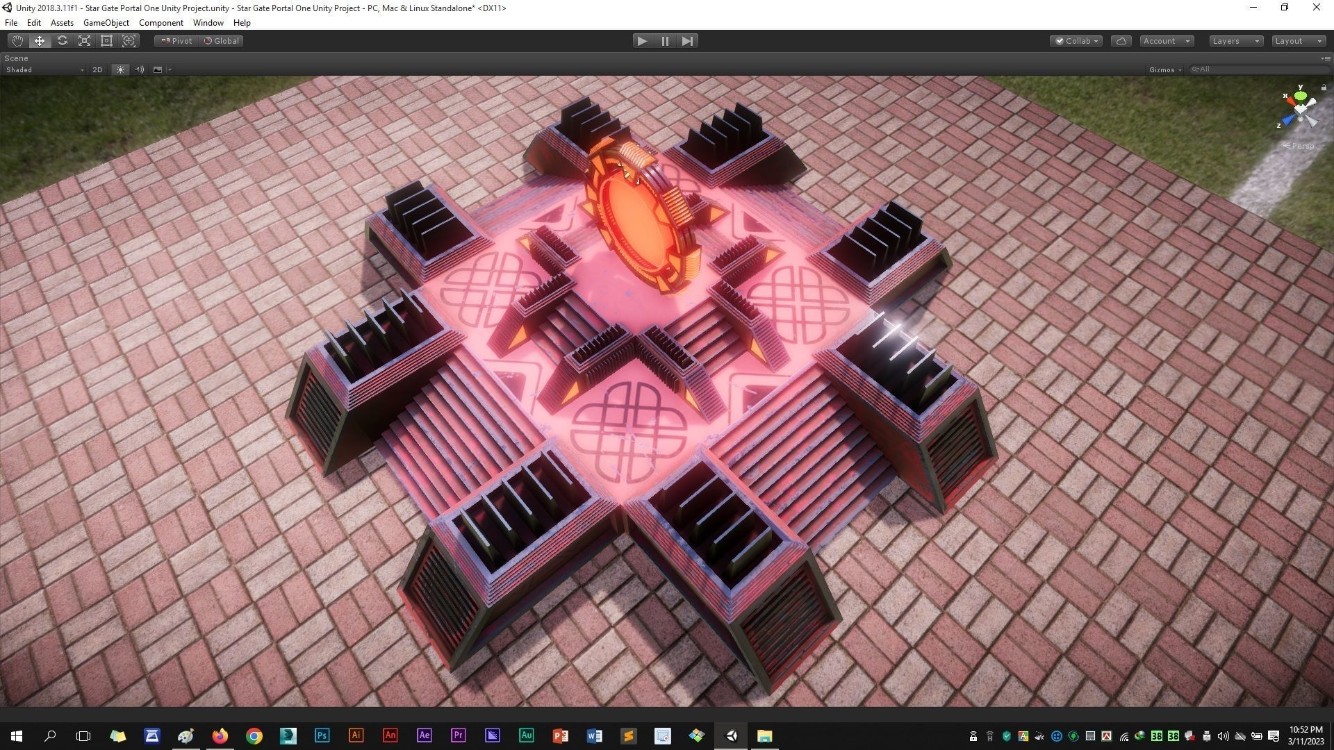 Star Gate Portal One Low-poly 3D model_19