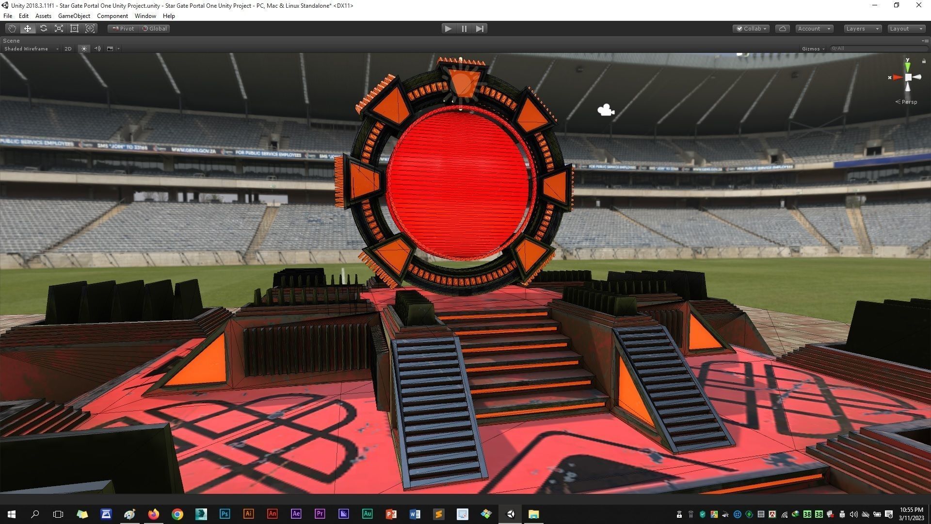 Star Gate Portal One Low-poly 3D model_22