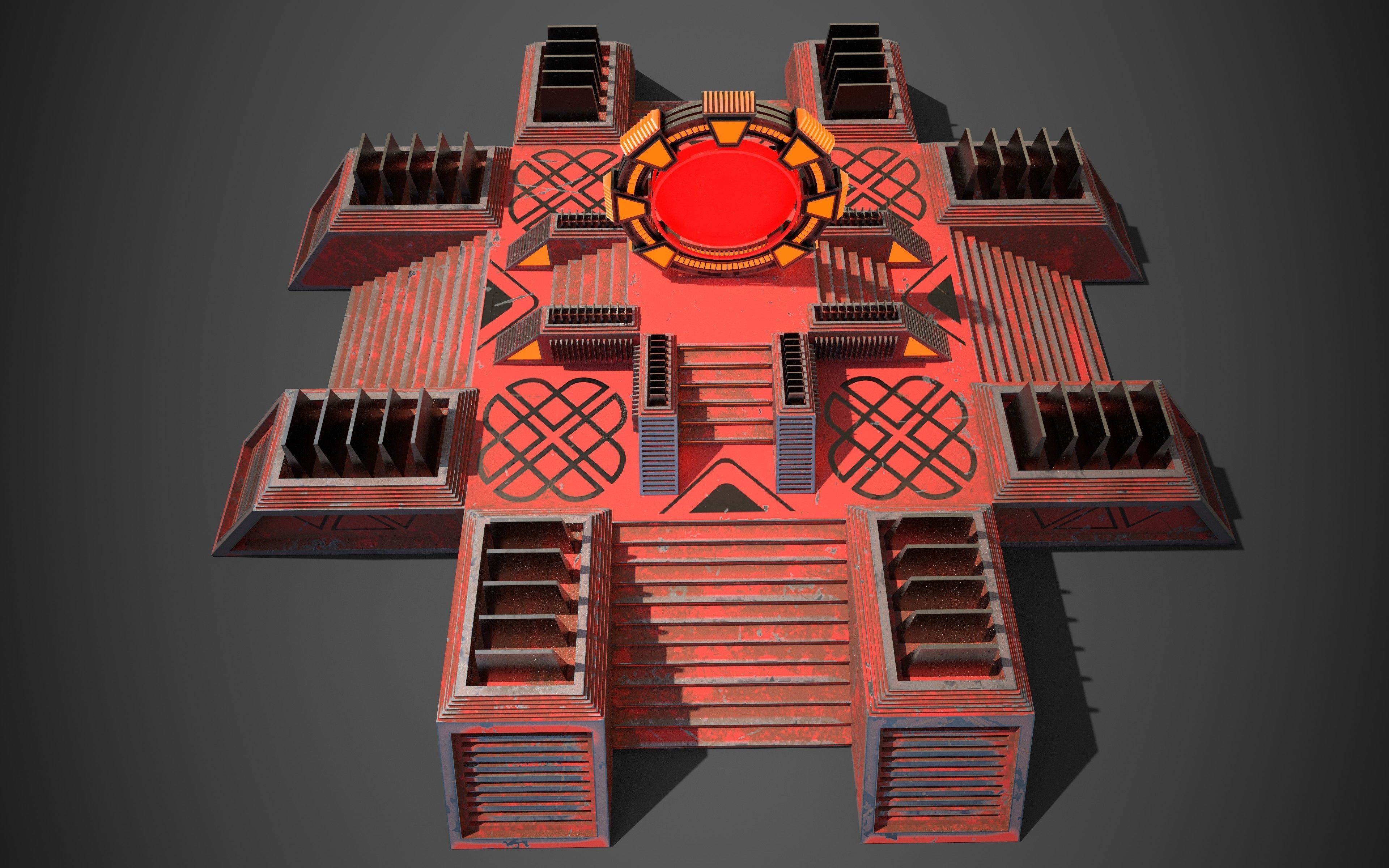 Star Gate Portal One Low-poly 3D model_7