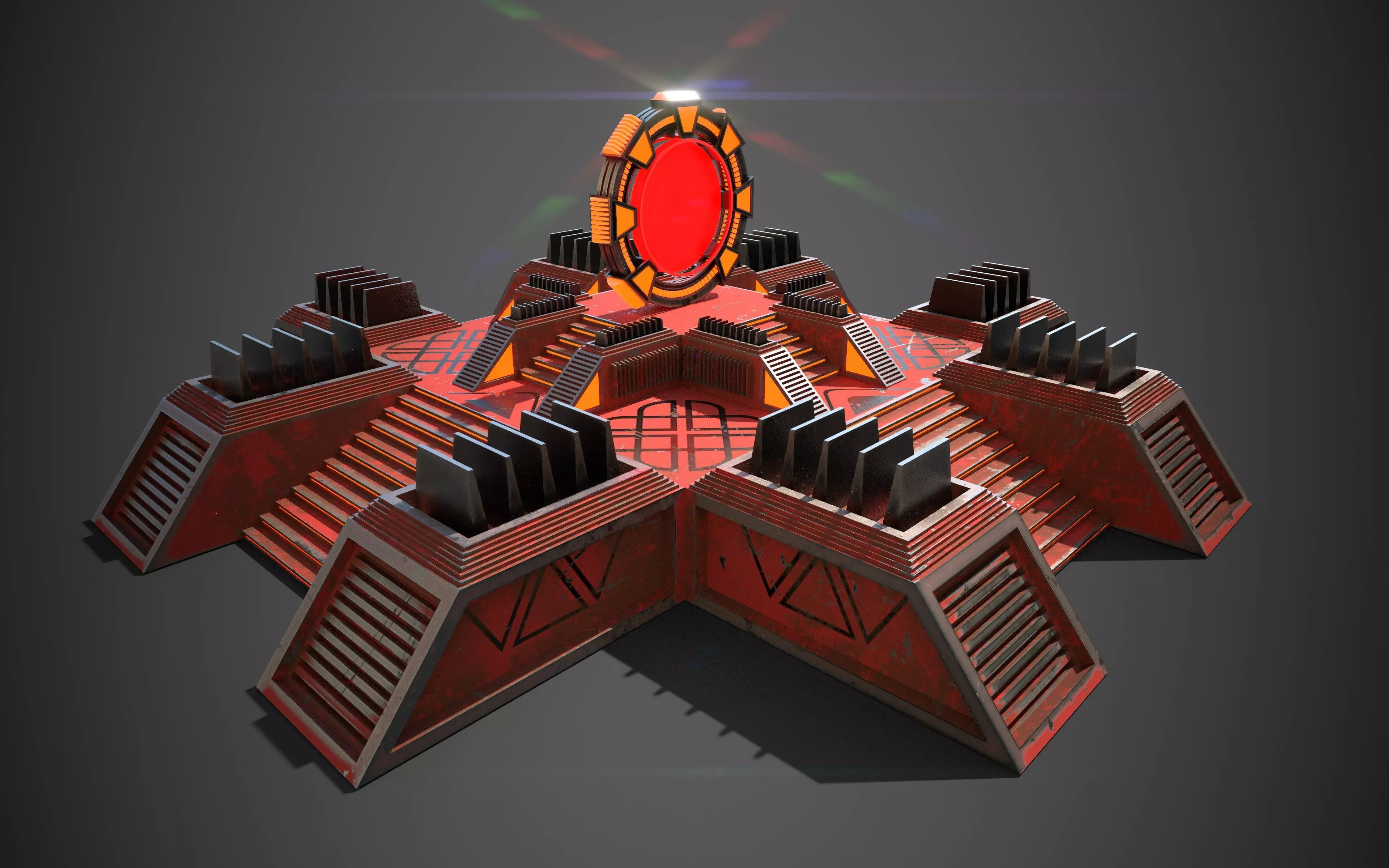 Star Gate Portal One Low-poly 3D model_0