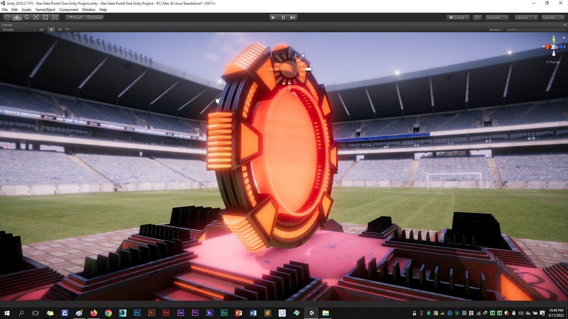 Star Gate Portal One Low-poly 3D model_16