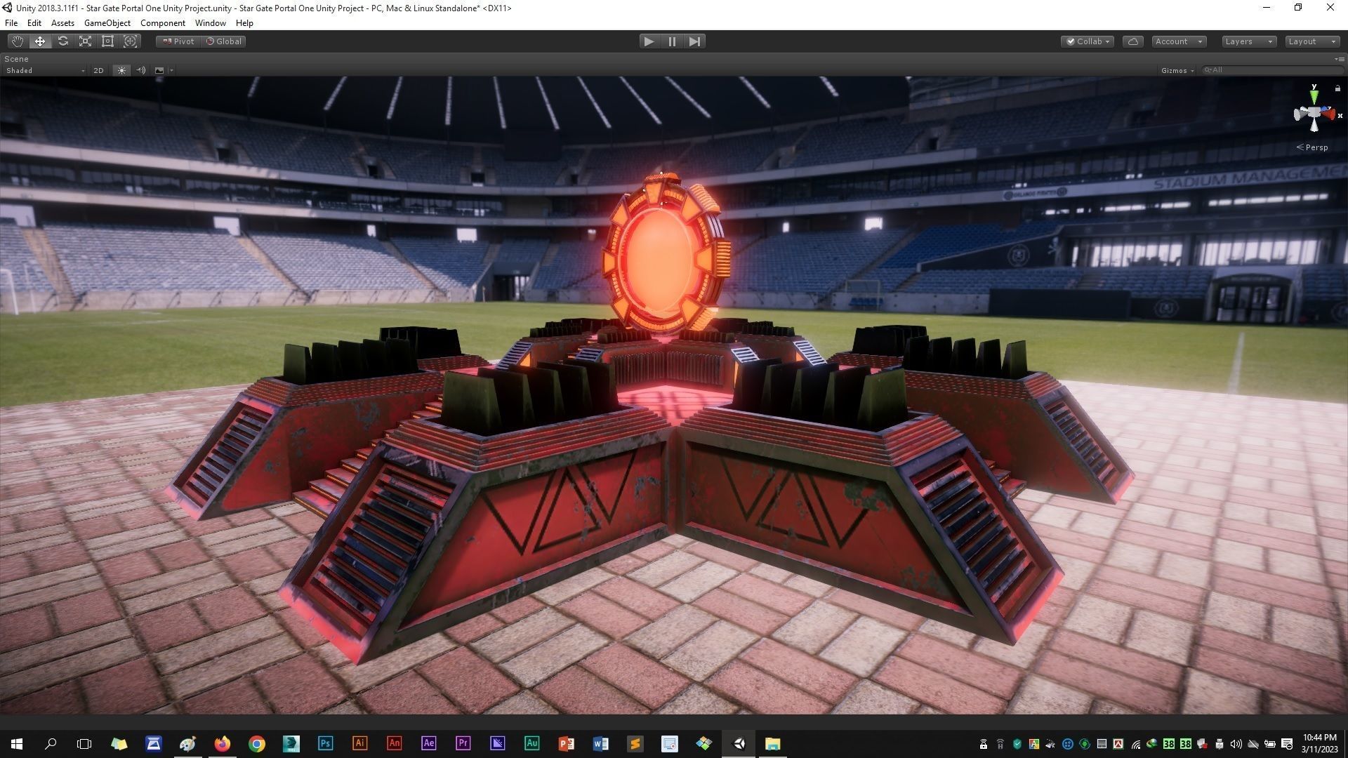 Star Gate Portal One Low-poly 3D model_13