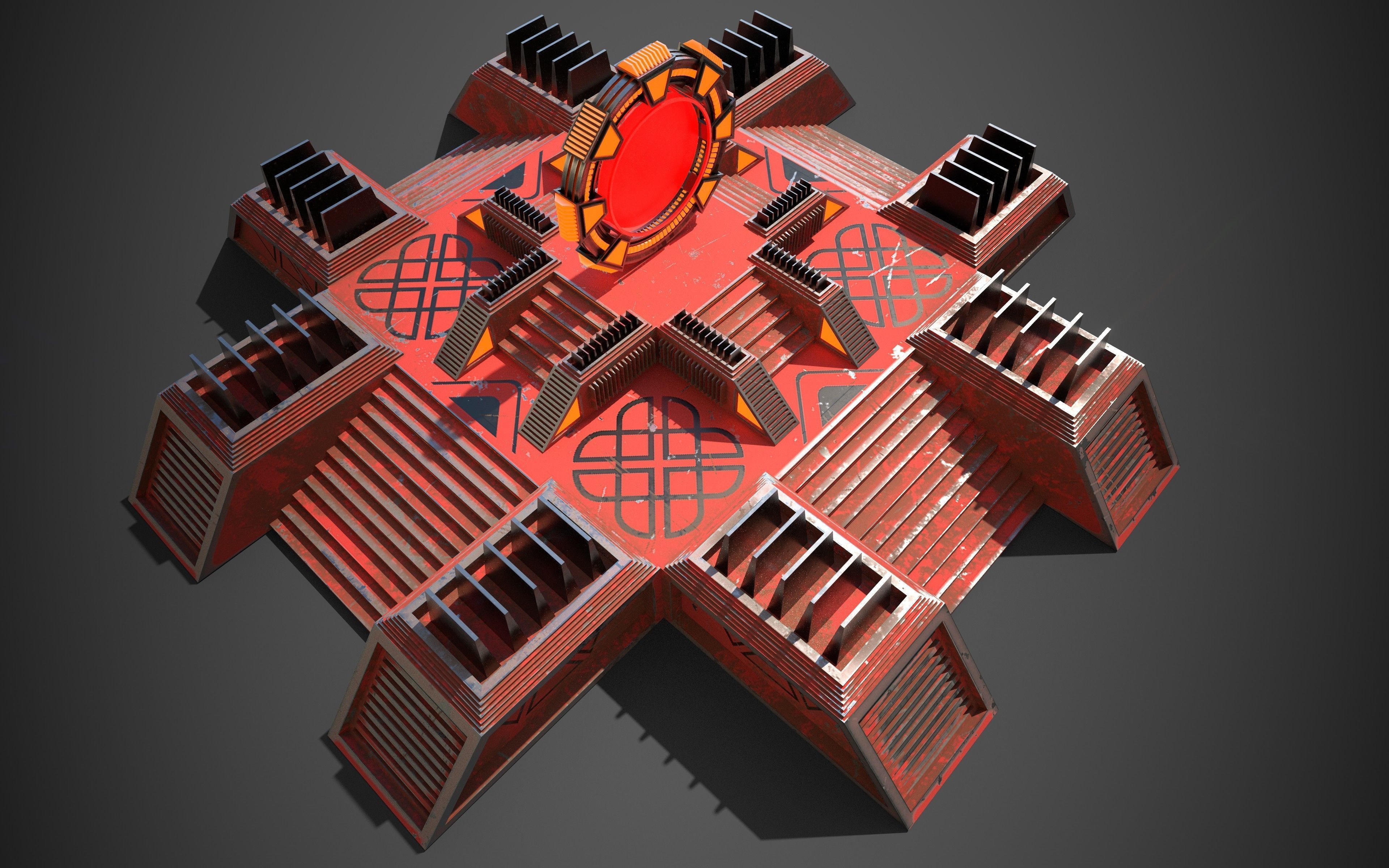 Star Gate Portal One Low-poly 3D model_1