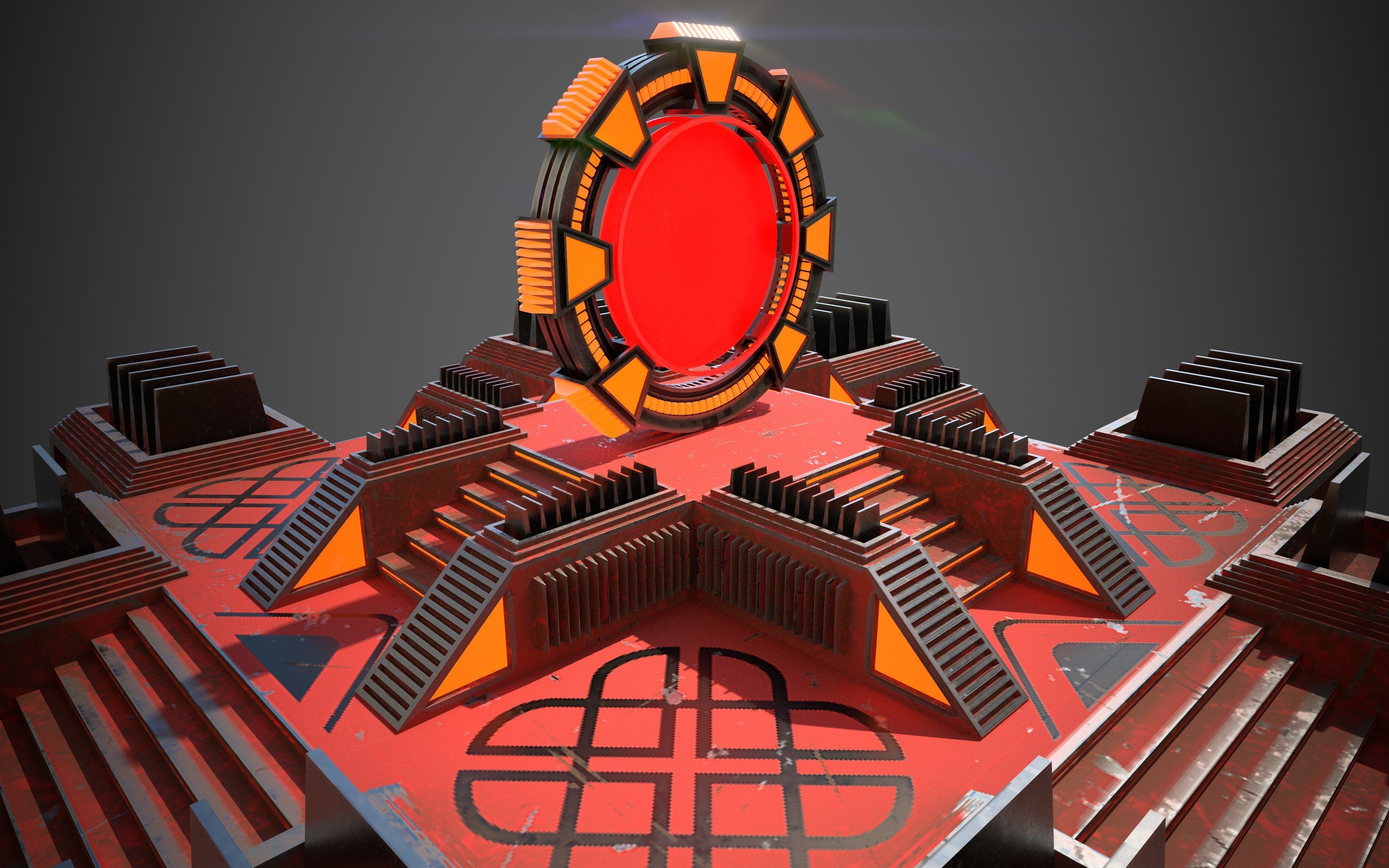 Star Gate Portal One Low-poly 3D model_4
