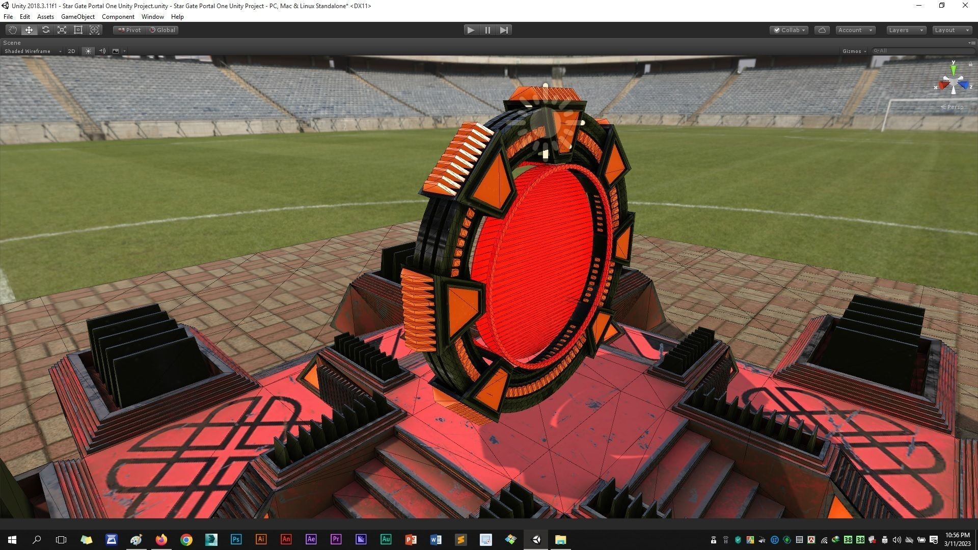 Star Gate Portal One Low-poly 3D model_23