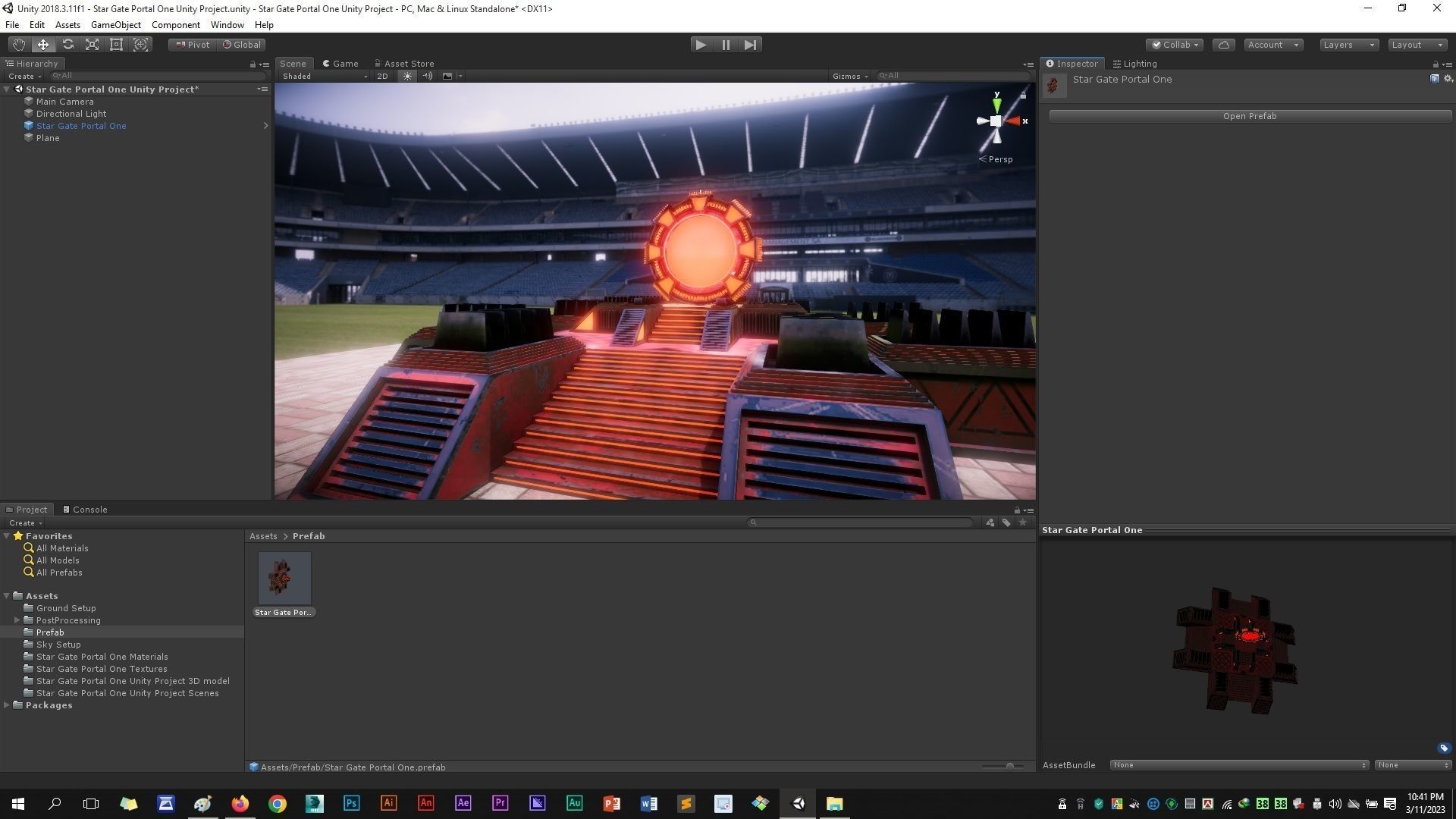 Star Gate Portal One Low-poly 3D model_12
