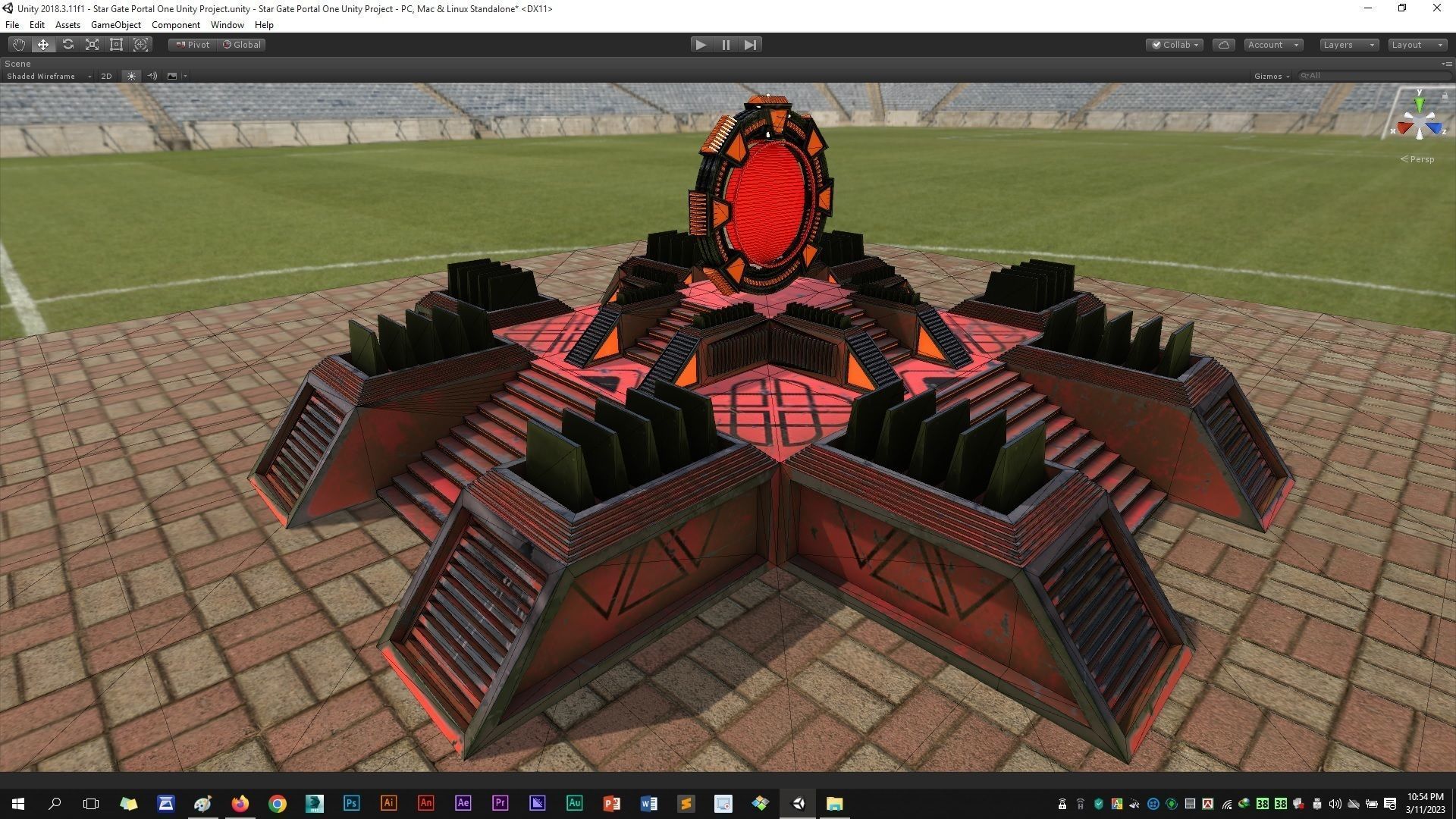 Star Gate Portal One Low-poly 3D model_20