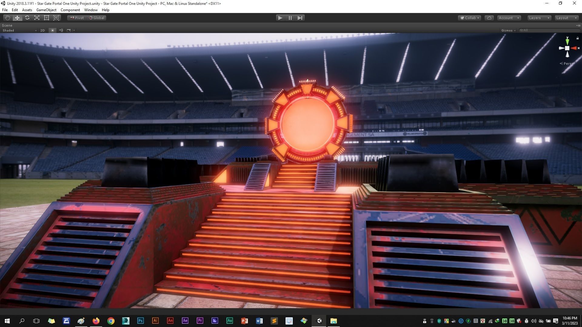 Star Gate Portal One Low-poly 3D model_14