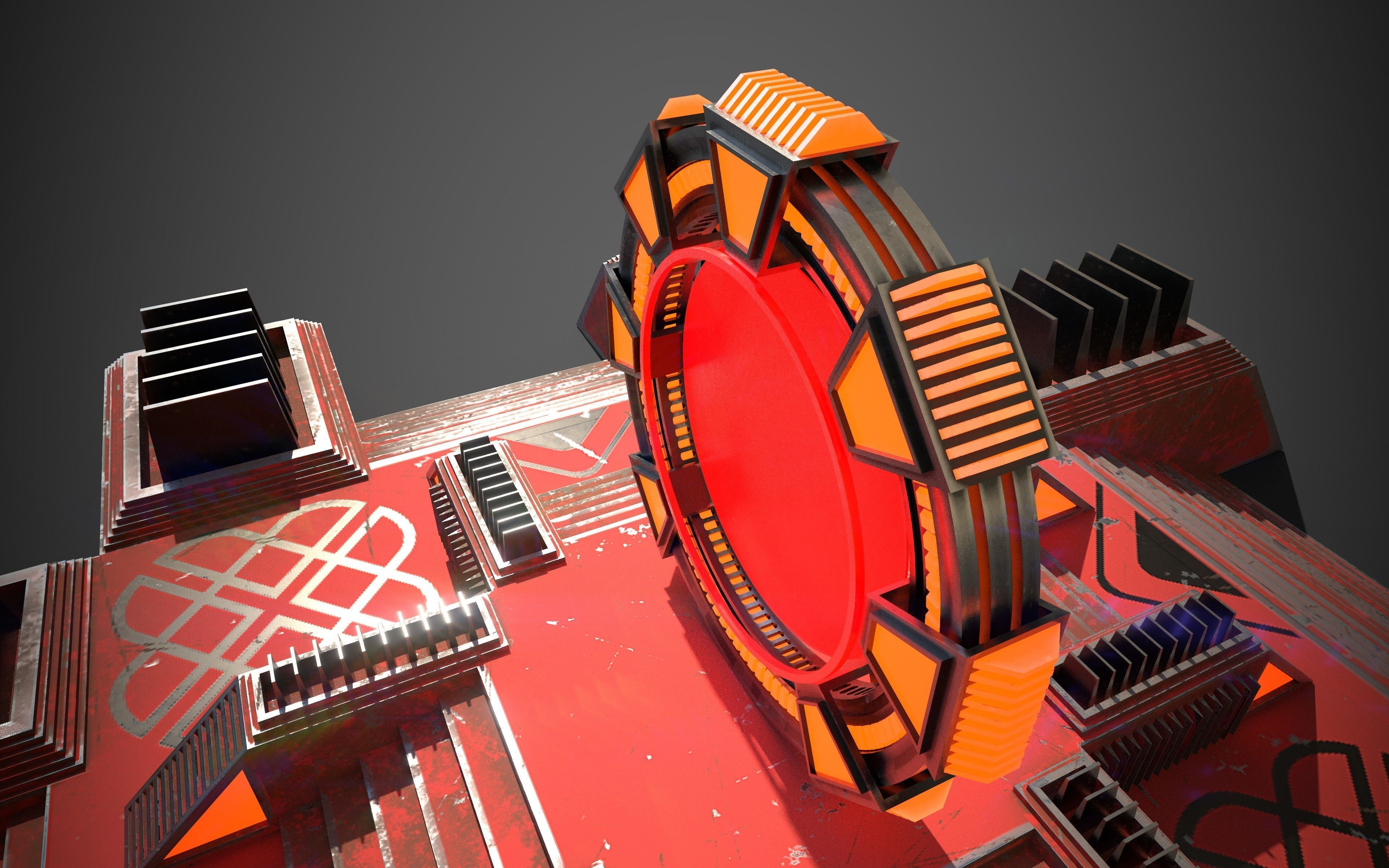 Star Gate Portal One Low-poly 3D model_6