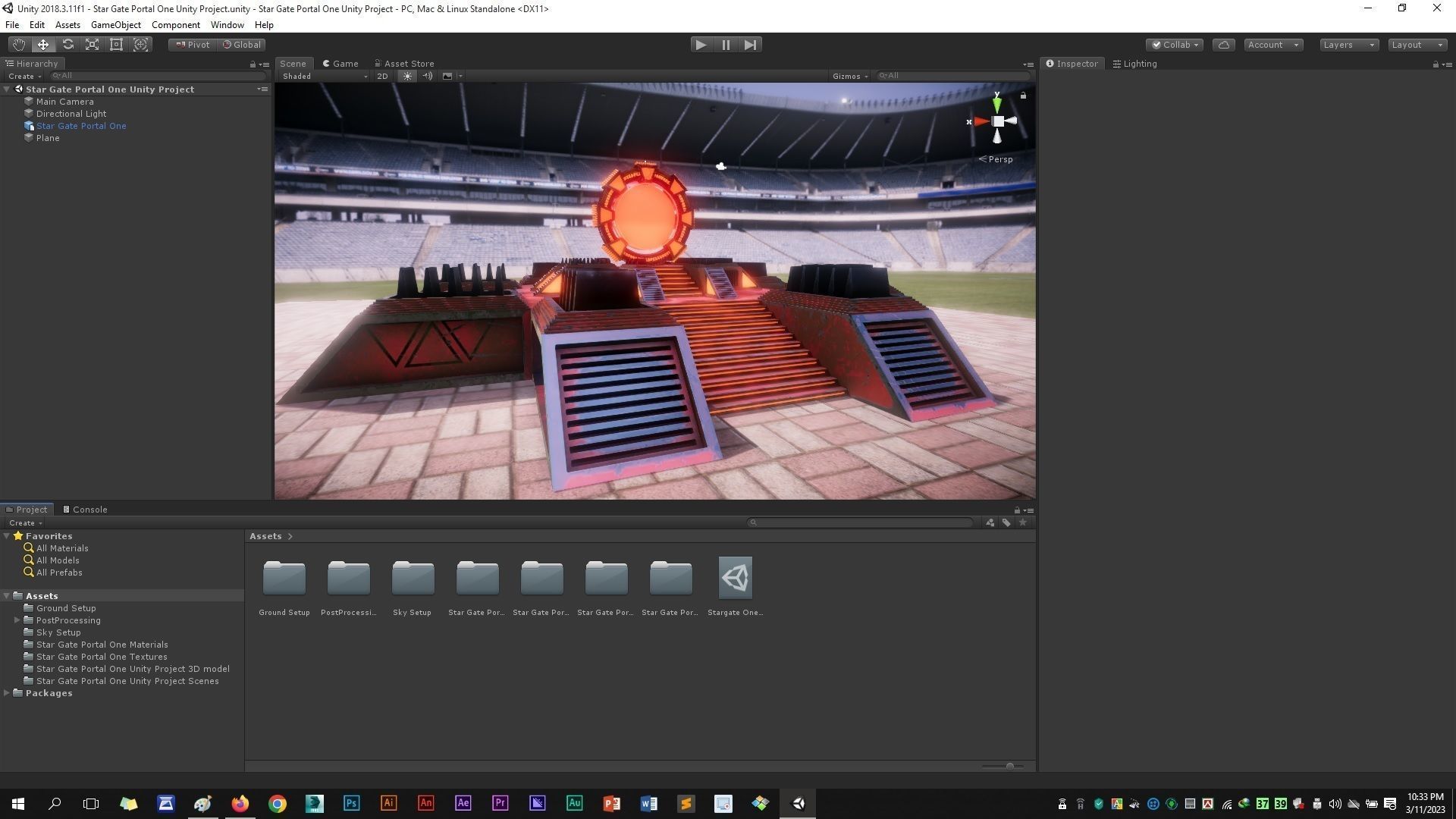 Star Gate Portal One Low-poly 3D model_9