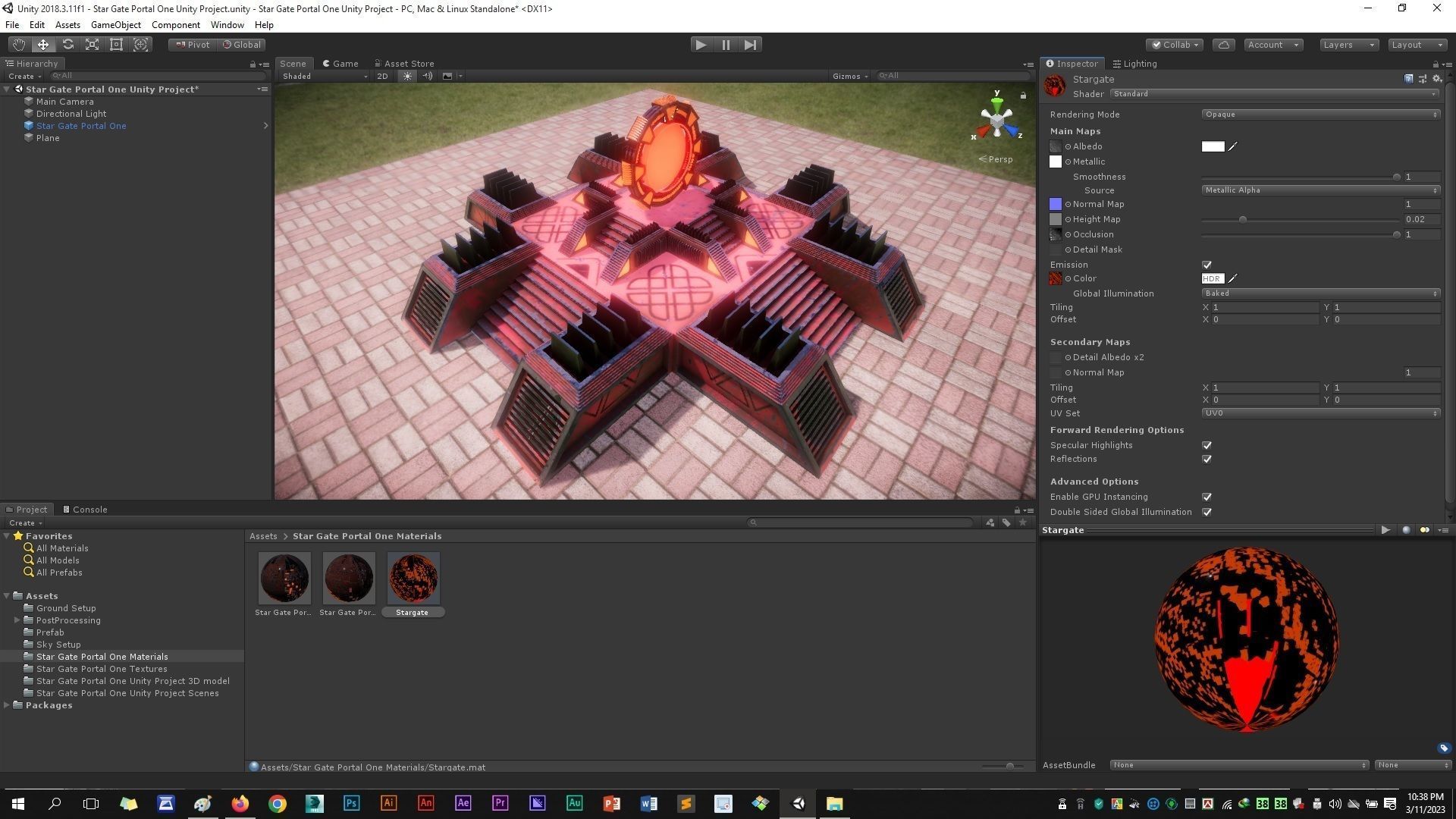 Star Gate Portal One Low-poly 3D model_11