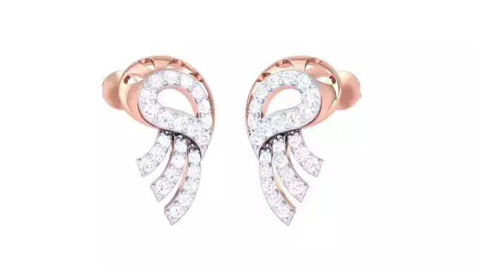 Women Long Earring 3dm STL OBJ FBX Renders Details