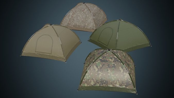 Tent 1A Low-poly 3D model