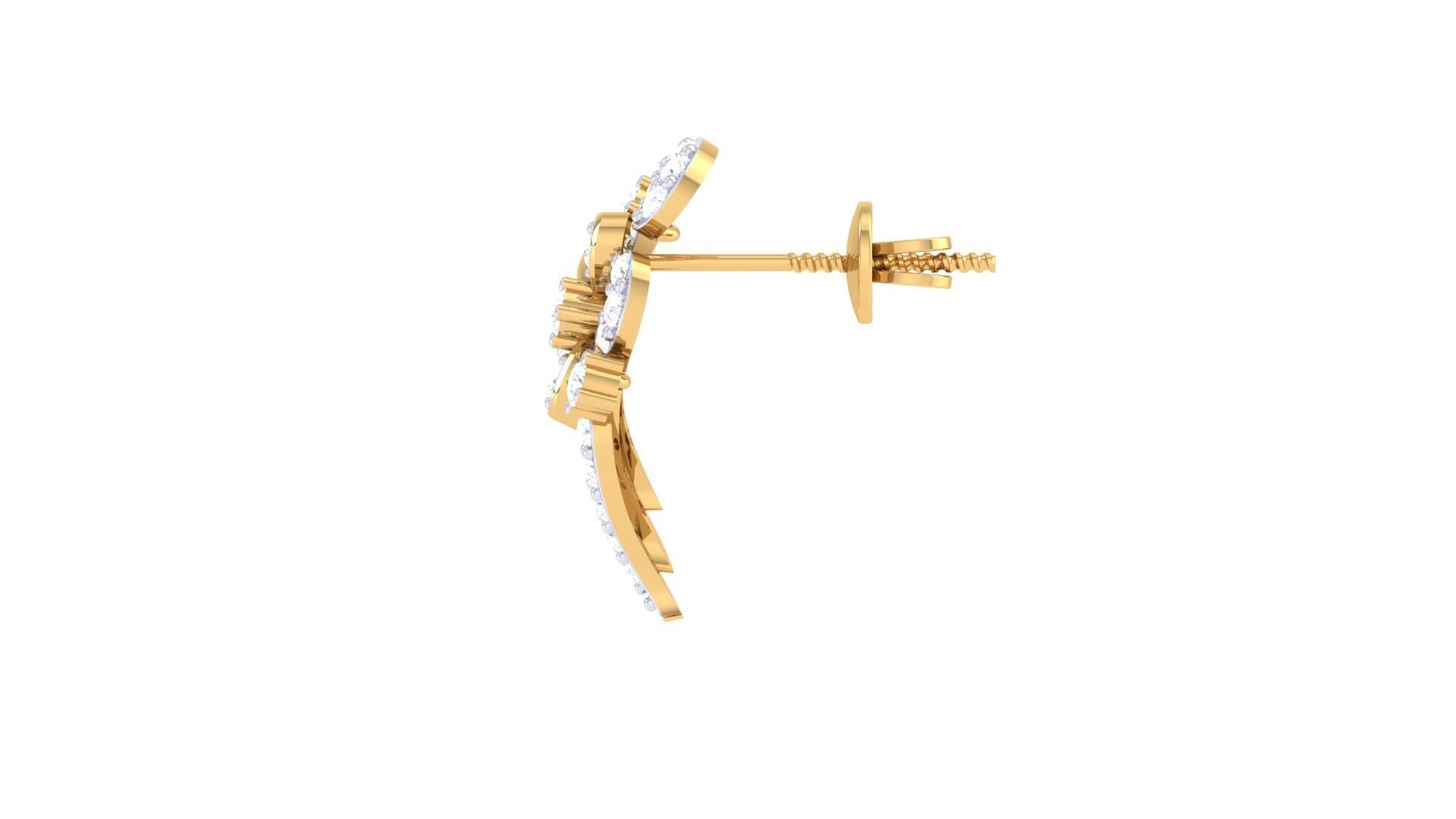 Women Long Earring 3dm STL OBJ FBX Renders Details 3D print model_4