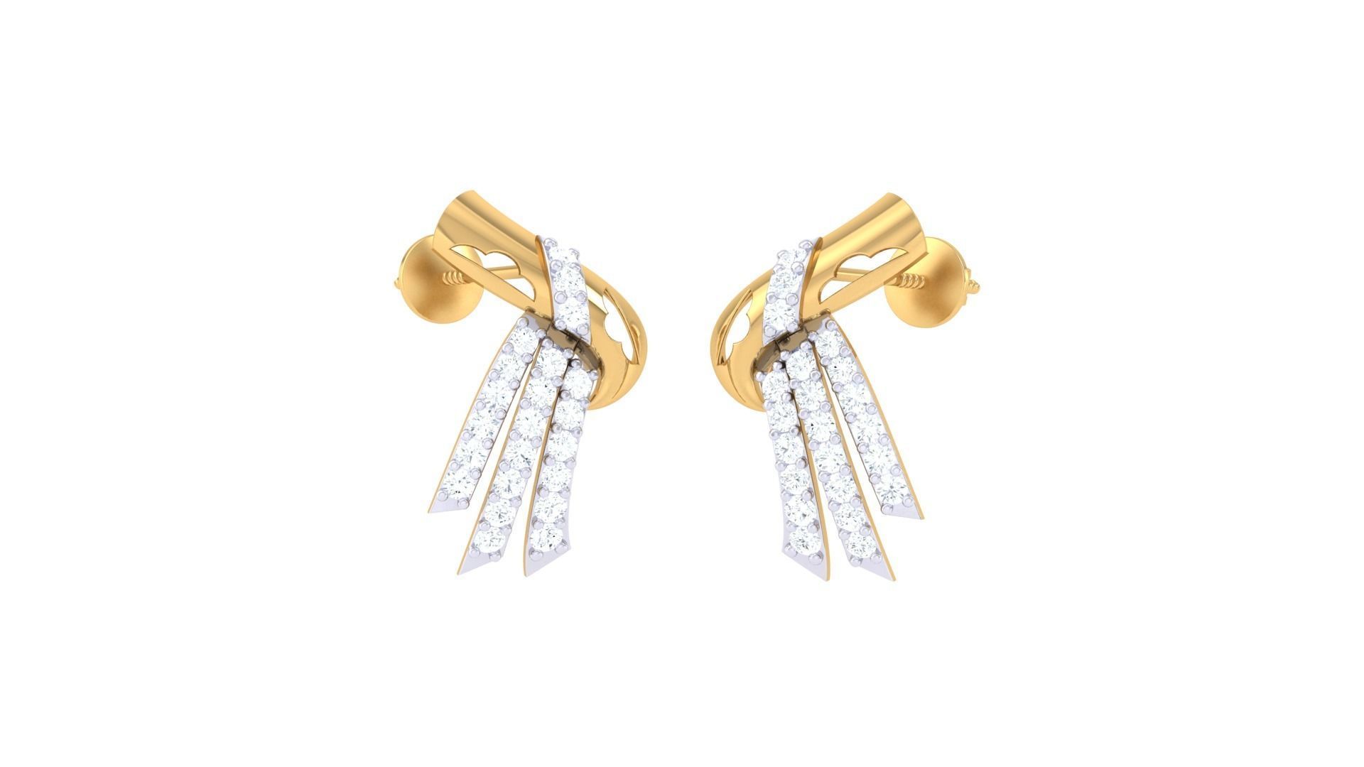 Women Long Earring 3dm STL OBJ FBX Renders Details 3D print model_2