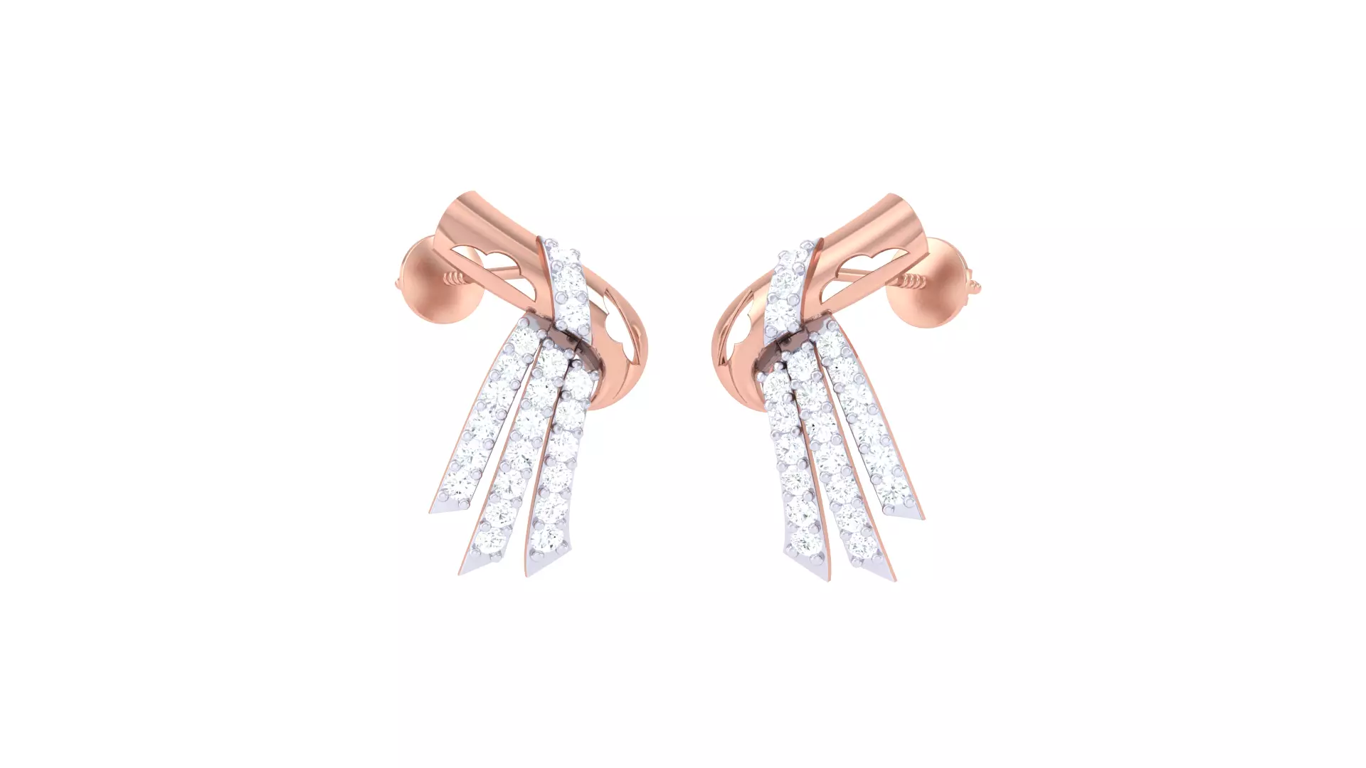 Women Long Earring 3dm STL OBJ FBX Renders Details 3D print model_0