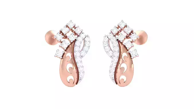 Women Long Earring 3dm STL OBJ FBX Renders Details 3D print model