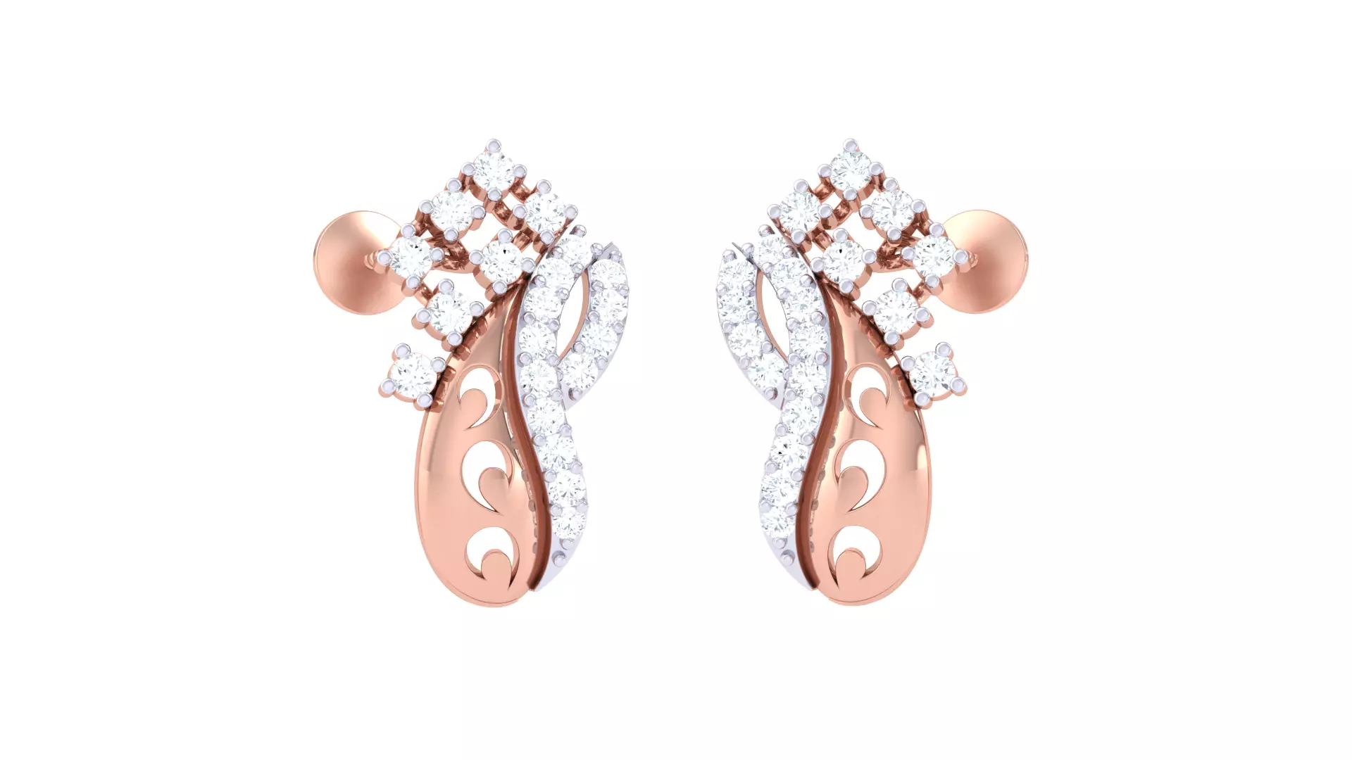 Women Long Earring 3dm STL OBJ FBX Renders Details 3D print model_0