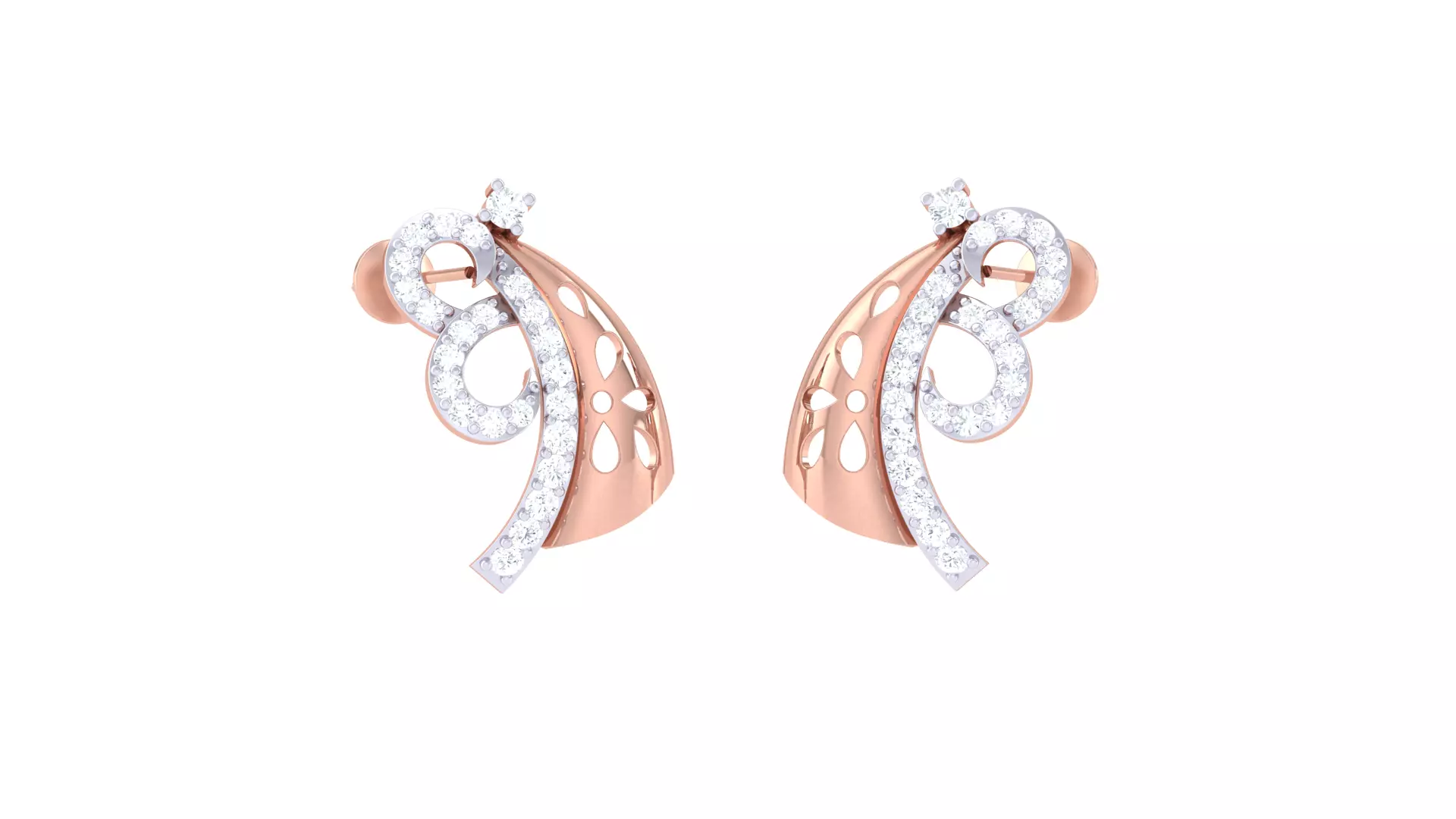 Women Long Earring 3dm STL OBJ FBX Renders Details 3D print model_0