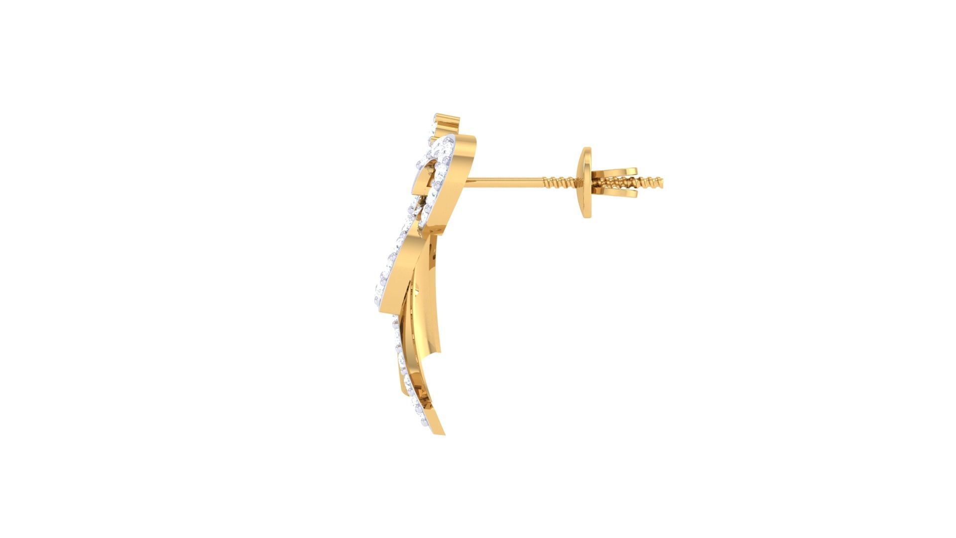 Women Long Earring 3dm STL OBJ FBX Renders Details 3D print model_4