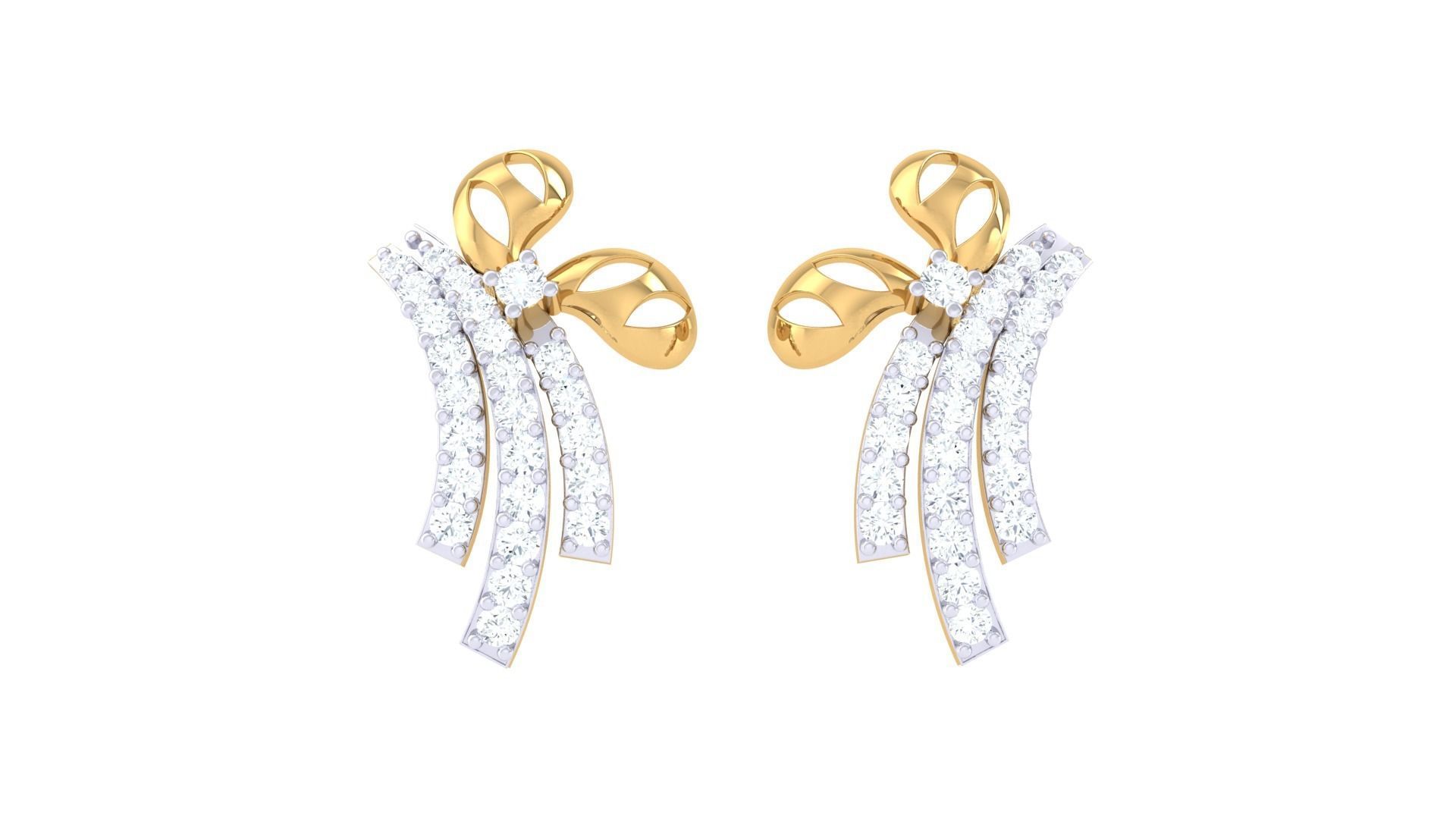 Women Long Earring 3dm STL OBJ FBX Renders Details 3D print model_3