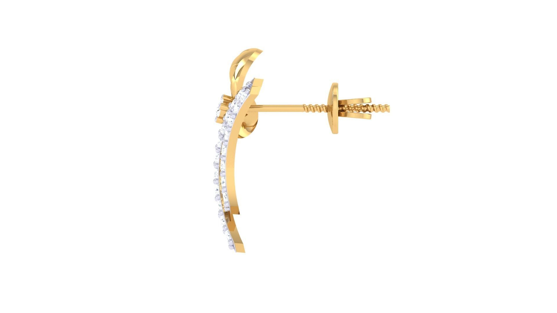 Women Long Earring 3dm STL OBJ FBX Renders Details 3D print model_4