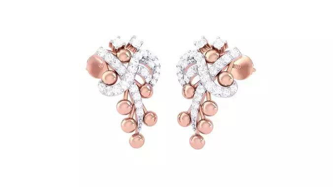 Women Long Earring 3dm STL OBJ FBX Renders Details