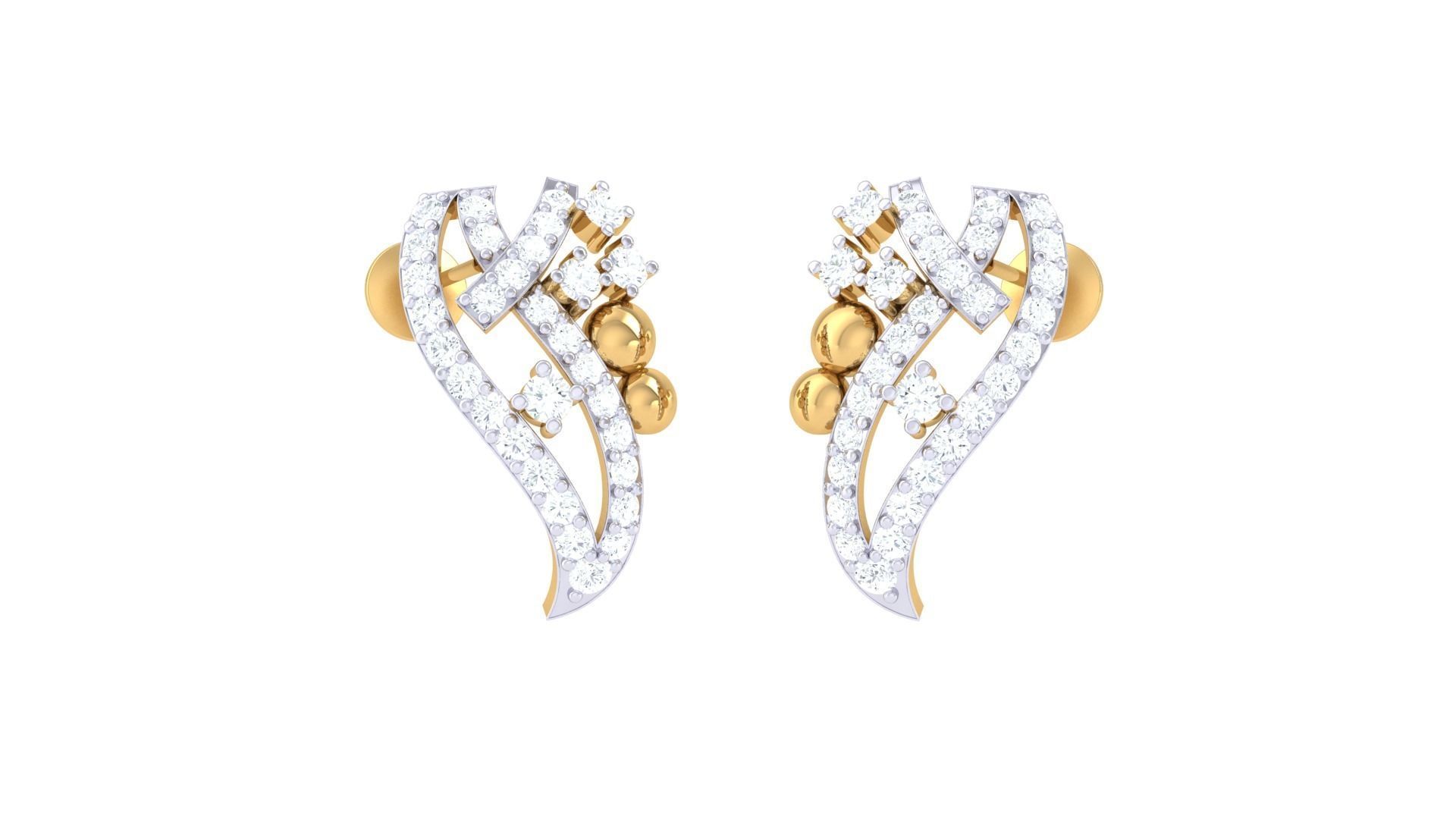 Women Long Earring 3dm STL OBJ FBX Renders Details 3D print model_2