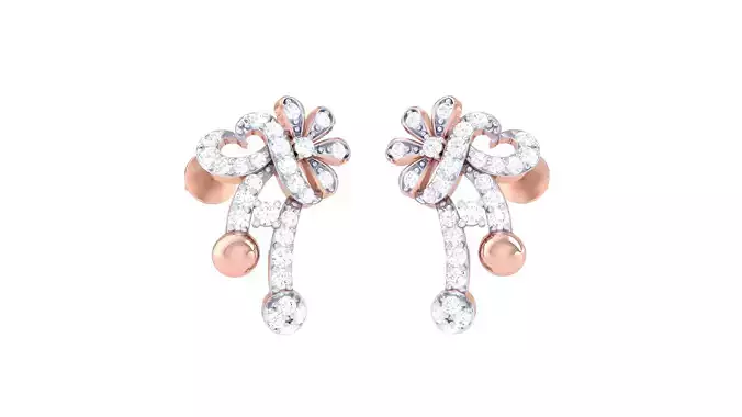 Women Long Earring 3dm STL OBJ FBX Renders Details