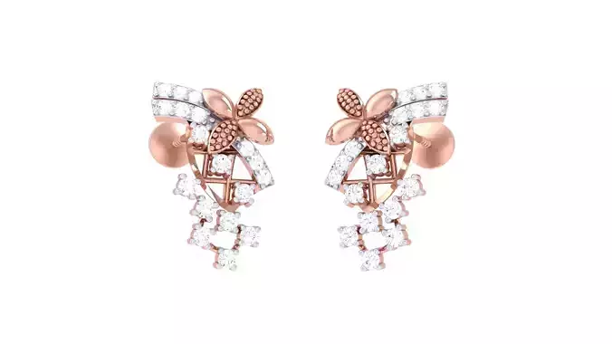 Women Long Earring 3dm STL OBJ FBX Renders Details