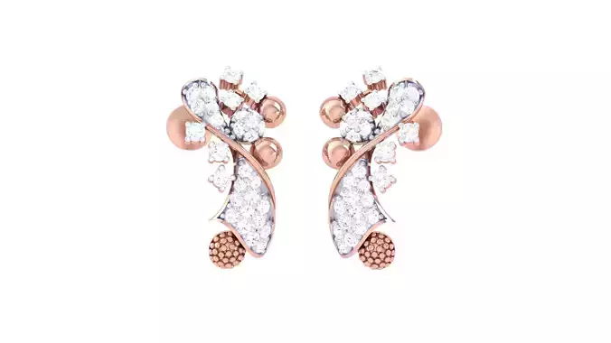 Women Long Earring 3dm STL OBJ FBX Renders Details