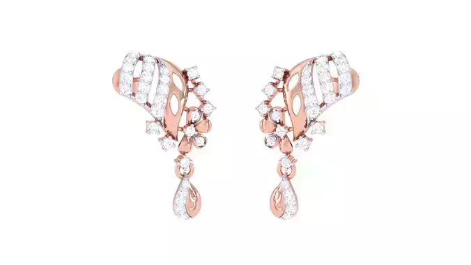 Women Long Earring 3dm STL OBJ FBX Renders Details