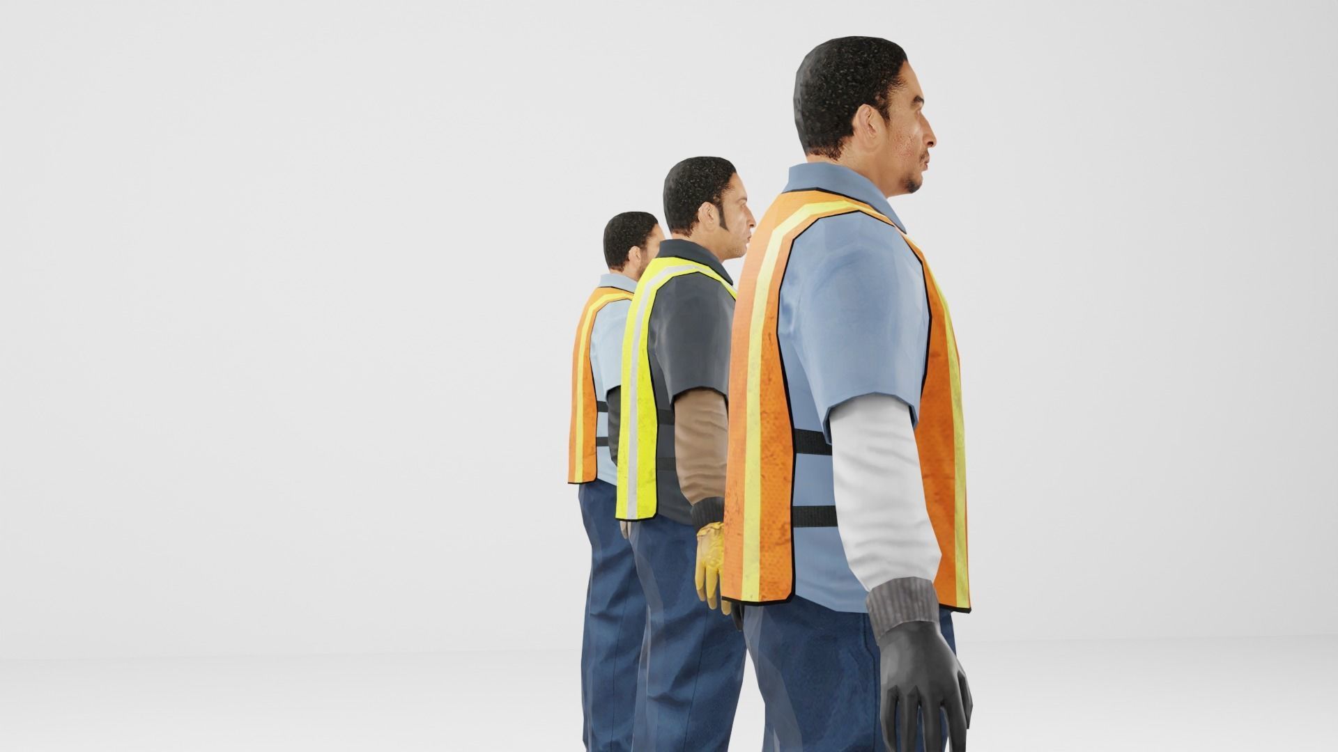 Worker Pack Low-poly 3D model Low-poly 3D model_1