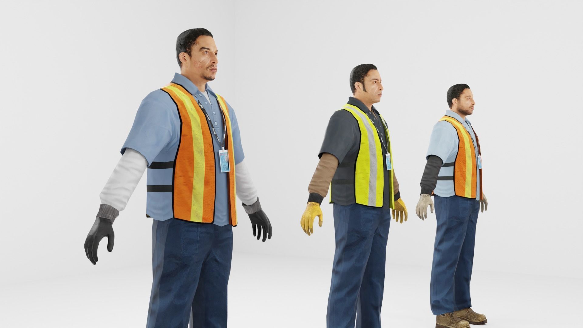Worker Pack Low-poly 3D model Low-poly 3D model_12