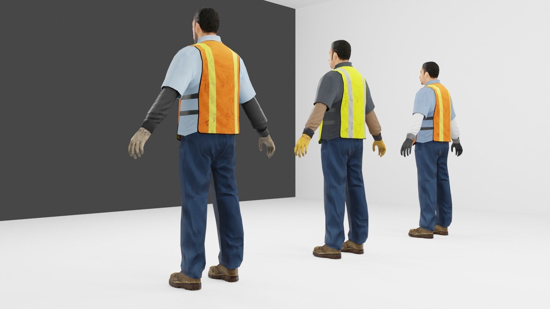 Worker Pack Low-poly 3D model Low-poly 3D model_4