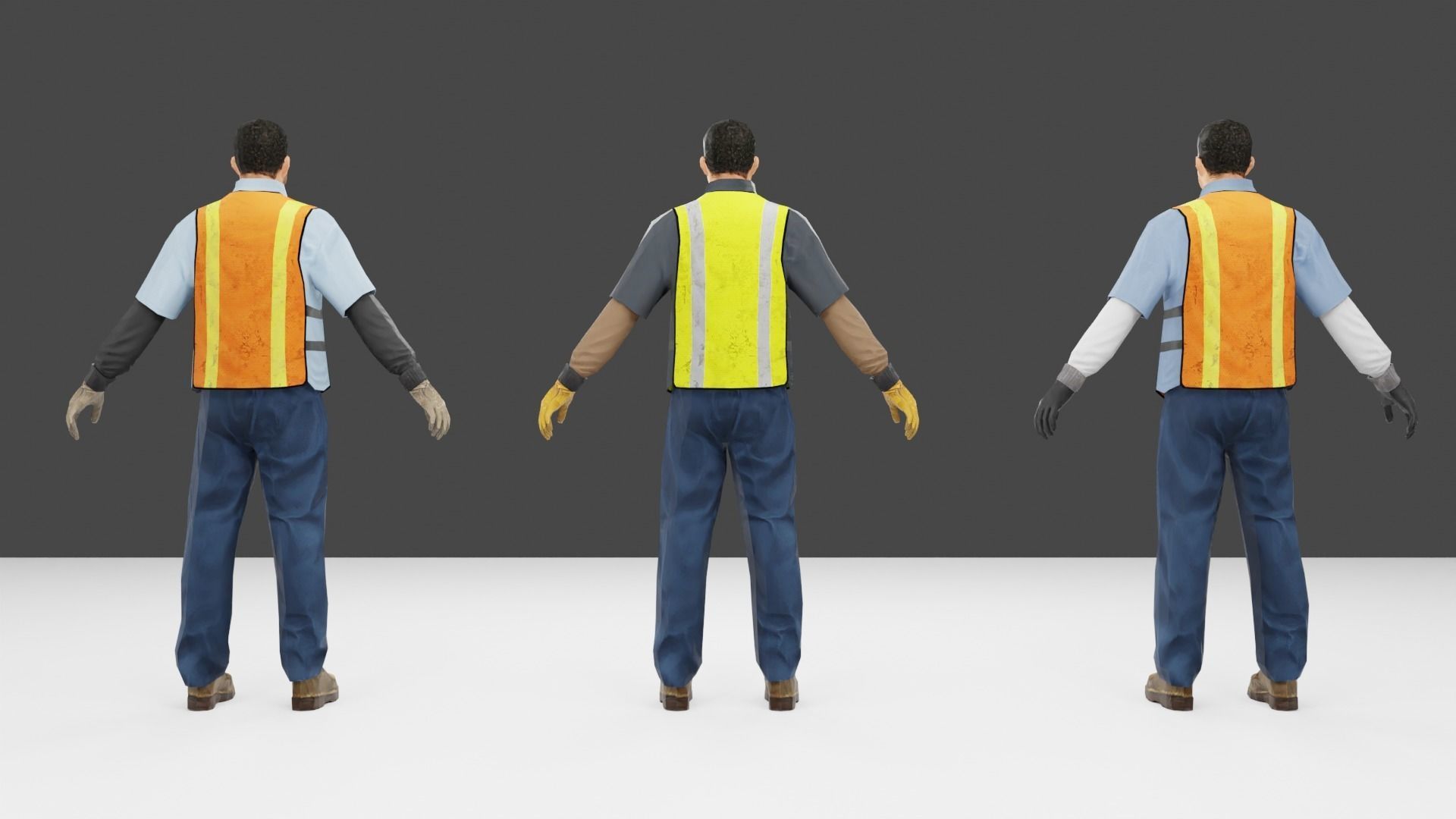 Worker Pack Low-poly 3D model Low-poly 3D model_3
