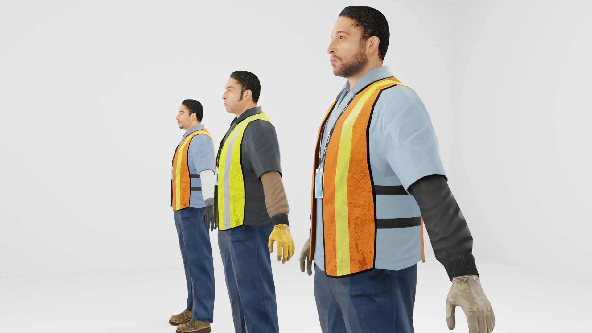 Worker Pack Low-poly 3D model Low-poly 3D model_5