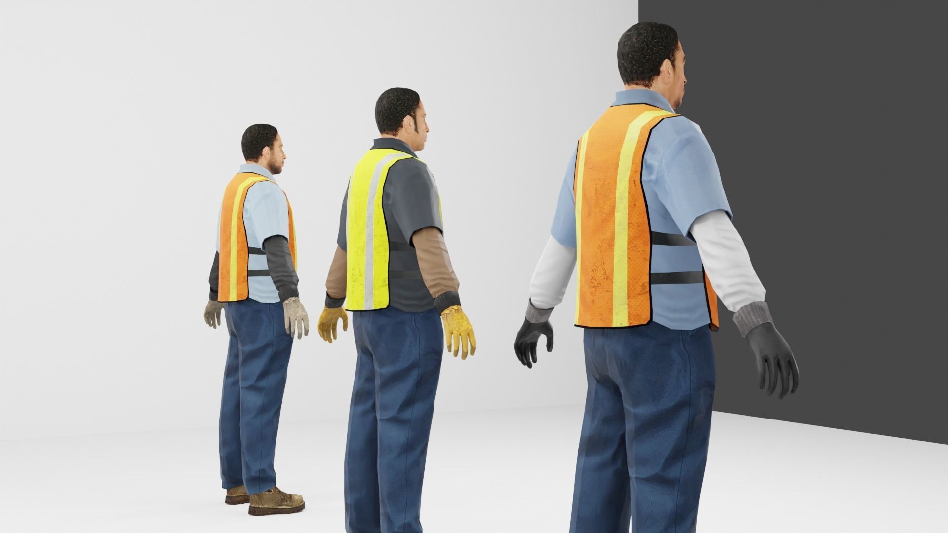 Worker Pack Low-poly 3D model Low-poly 3D model_2