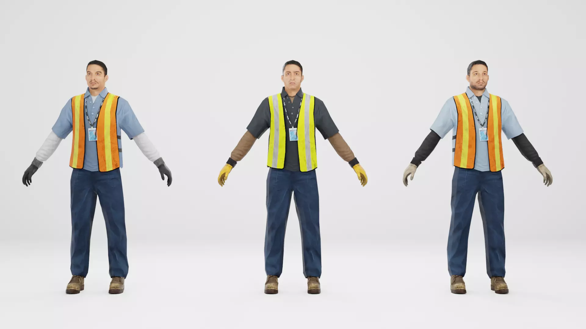 Worker Pack Low-poly 3D model Low-poly 3D model_0