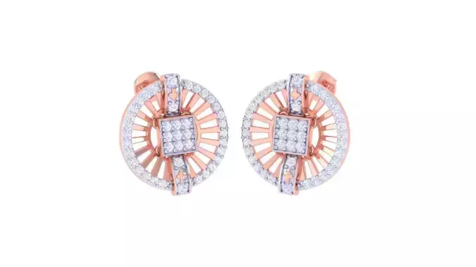 Women Stud Earring 3dm STL OBJ FBX Renders Details