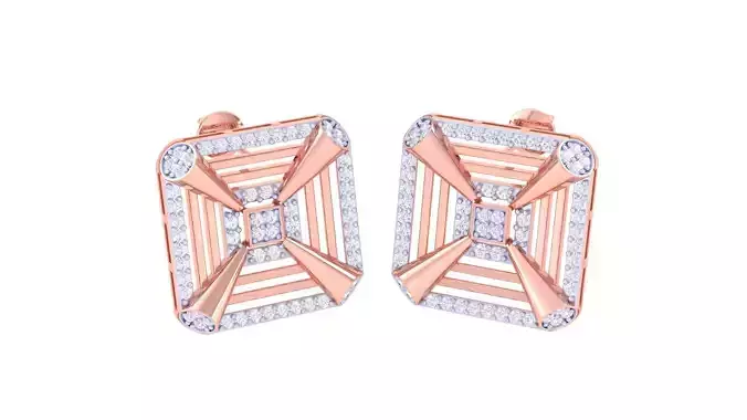 Women Stud Earring 3dm STL OBJ FBX Renders Details