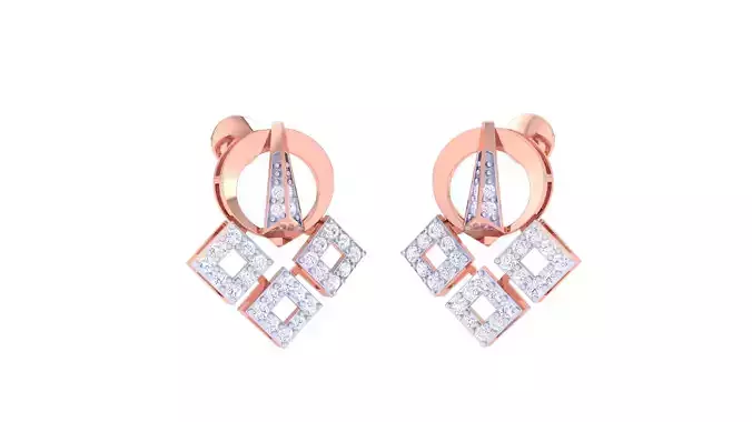 Women Stud Earring 3dm STL OBJ FBX Renders Details