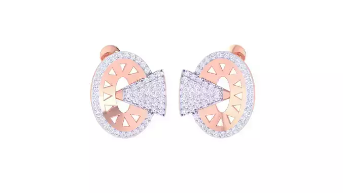 Women Stud Earring 3dm STL OBJ FBX Renders Details