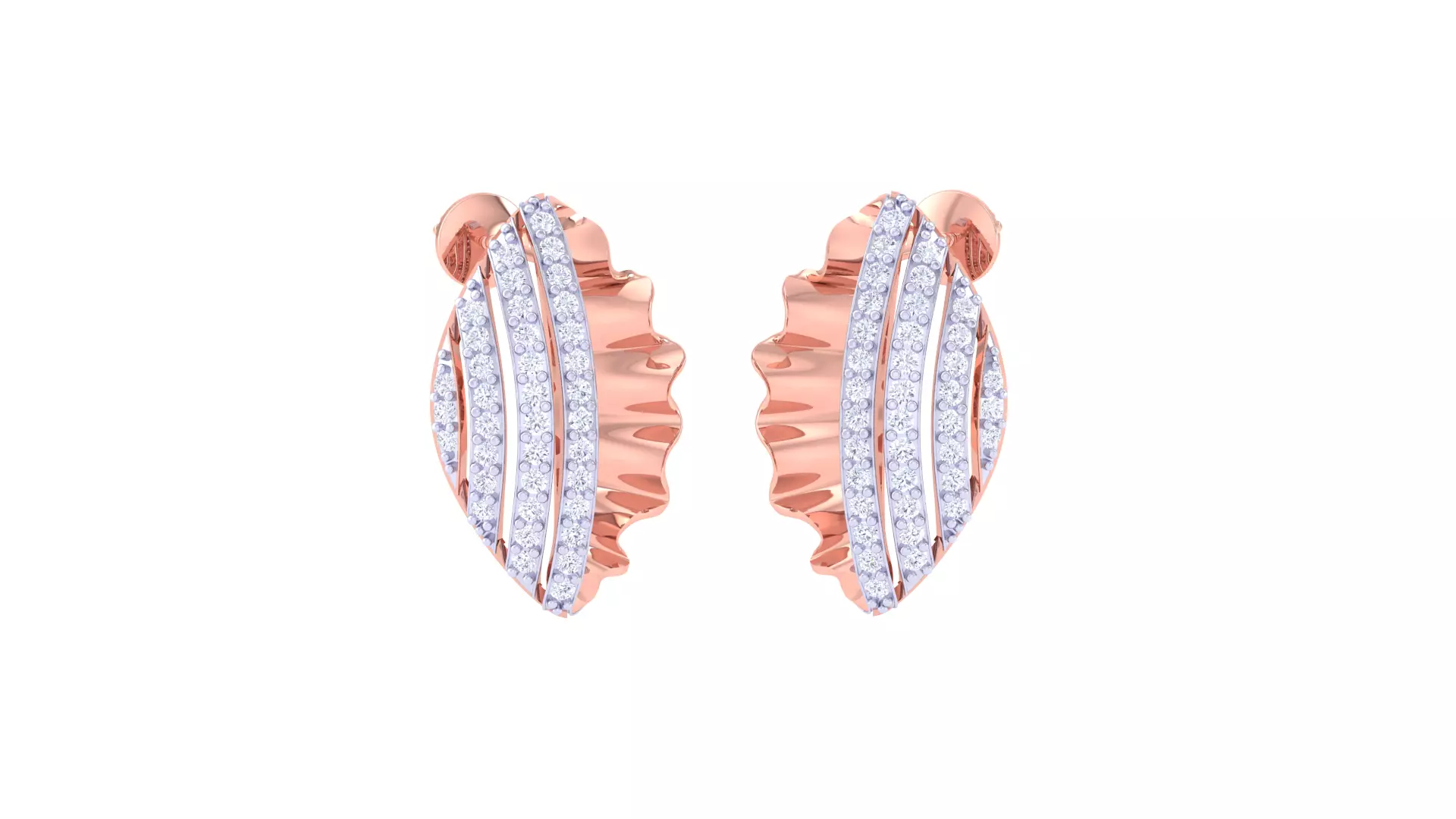 Women Stud Earring 3dm STL OBJ FBX Renders Details 3D print model_0