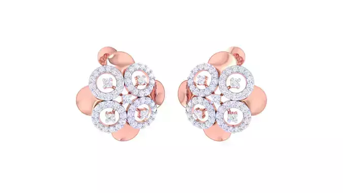 Women Stud Earring 3dm STL OBJ FBX Renders Details