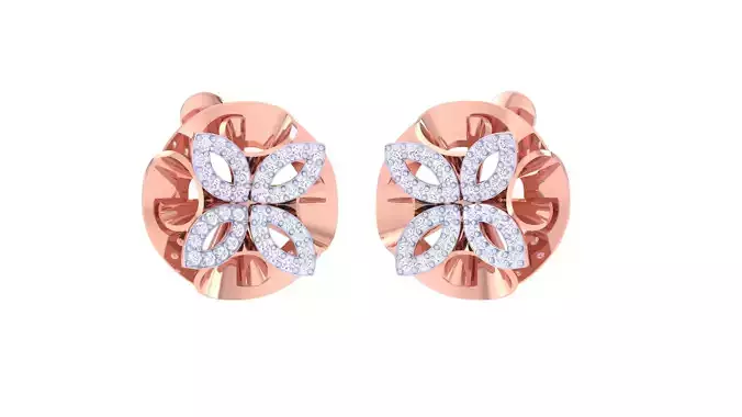 Women Stud Earring 3dm STL OBJ FBX Renders Details