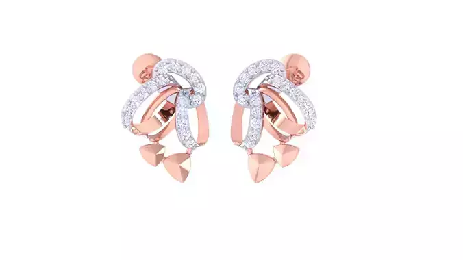 Women Stud Earring 3dm STL OBJ FBX Renders Details