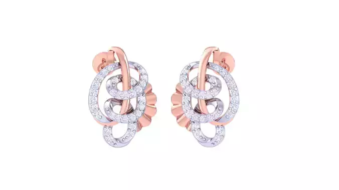 Women Stud Earring 3dm STL OBJ FBX Renders Details